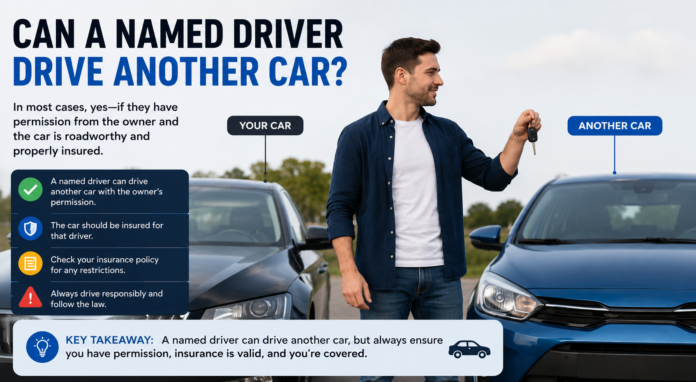 can a named driver drive another car